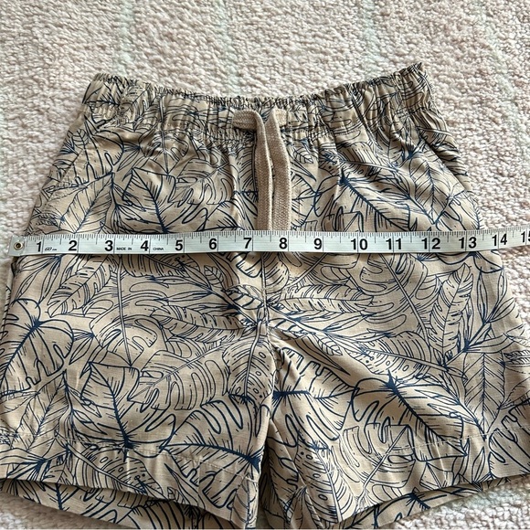NWOT Tommy Bahama Cotton Shorts Pull-on Tropical Leaf Print Size 5/6 Navy Tan - Picture 6 of 10